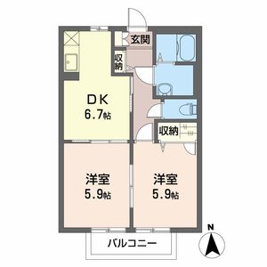 ディアコート花水木 B102号室