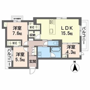 Ｂｅｌｌｅ　Ｂｌａｎｃｈｅ 0201号室