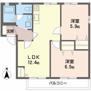 フレグランス大石Ａ・Ｂ・Ｃ B101号室