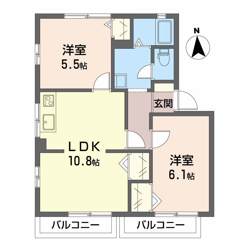 フレグランス大石Ａ・Ｂ・ＣA202-2