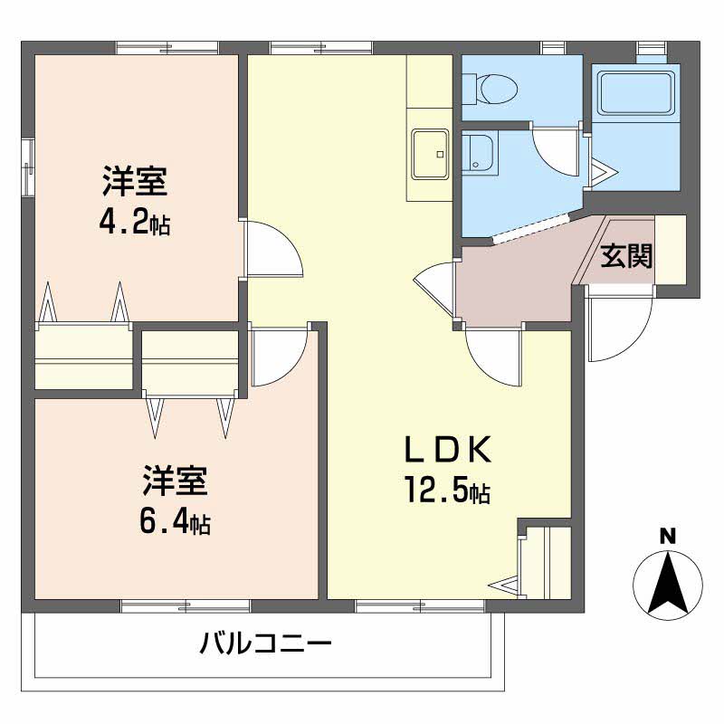 フレグランス大石Ａ・Ｂ・Ｃ B202号-1