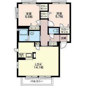 グリーンハウスＬａｔｔｅ B201号室