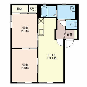 グリーン岡 D101号室