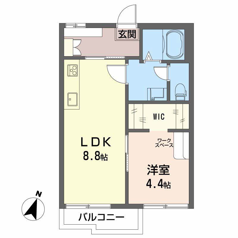 パインハイツ A201号-2