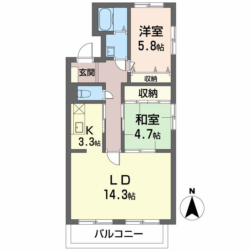 サンモール富吉 B201号-1