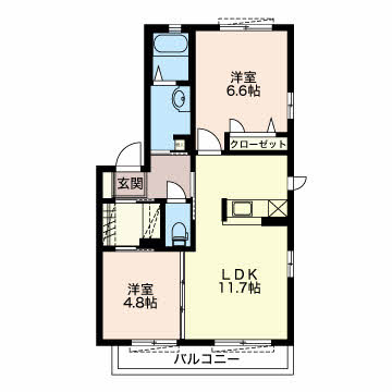 クレセオ岩野 A201号-2