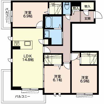 シェ・ブラウゼ北村 0302号-16