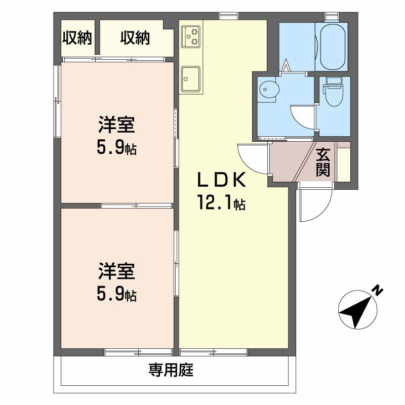 エレガンスハイツさつき B102号-2