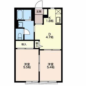 ディアスクレール B102号室