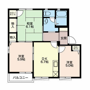 フォーレス西赤砂 B102号室