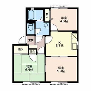 オーシャンビュー若松 B102号室