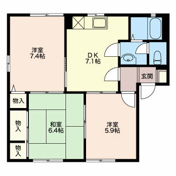 リヴェール本野Ｂ B101号-2