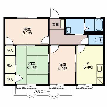 ハピネス幡山 C201号-3