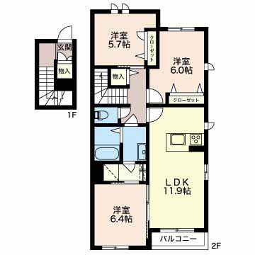 サニーガーデン西林田0201-2