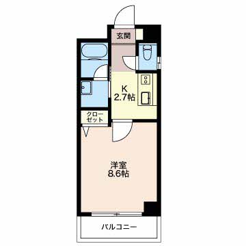 スカイコート阿由知通 0702号-2