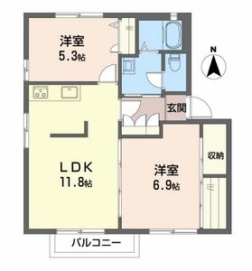 ヴィオラＳ　Ｂ棟 B0201号室