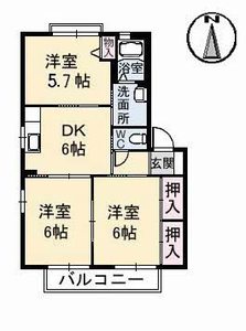 Ｐｏｍｍｅ　ｄｅ　Ｐｉｎ　Ａ棟 A0202号室