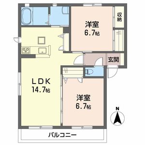 ハーミテージ B棟 B0201号-8