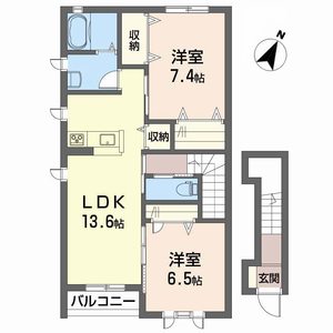 メゾン・ドゥ・ラムール　Ｂ棟 B0201号室