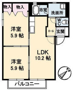 ラ　パルテール旭川　壱番館 A0201号室