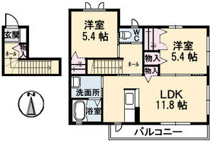 モンソレイユ　Ｂ棟 B201号室