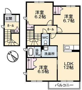 フラットスクエア庚午北 A0204号-2