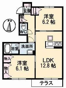 アットホームタウン原　Ｂ棟 B0102号室
