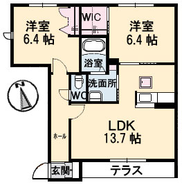 ヴィラロトス　Ｄ棟 D0101号-2
