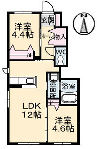 シャーメゾン上林　Ｂ棟 B103号室