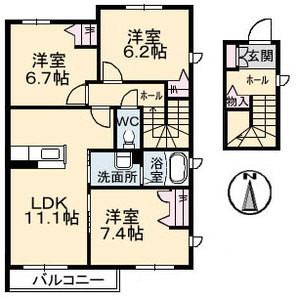 シャーメゾン上林　Ｃ棟 C201号-16