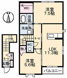 シャーメゾン　モモ　　　Ａ棟 A0202号室