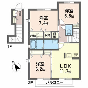 グランマスト塩屋崎　Ｂ棟 B0201号室