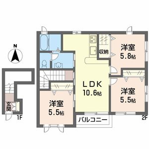 ハイツ　なでしこ B202号室