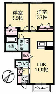 ガーデンズ多治米　Ｂ棟 B103号-16
