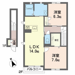 ガルテンＭＡＳＡＫＩ　Ｂ棟 B0201号室