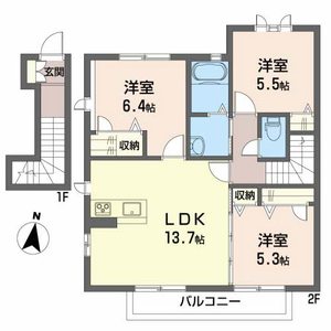 シャーメゾン中久万 B0201号-2