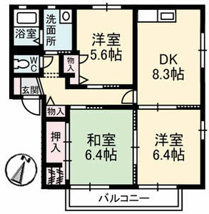 ペルレ C棟 C0106号-2