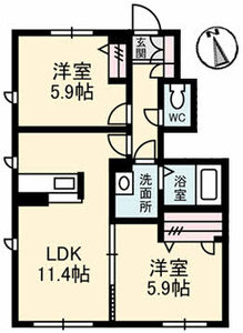 シャーメゾン南町　Ａ棟 A101号室
