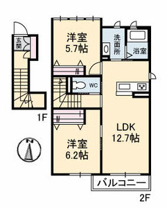 アカデミーフロント神拝　Ｂ棟 B0203号室