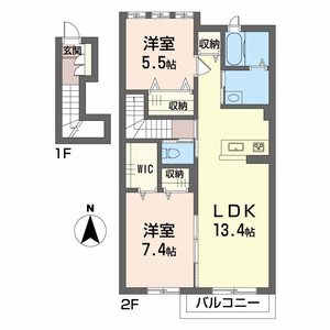 シャーメゾン　レ・フレール　Ⅴ B203号-2