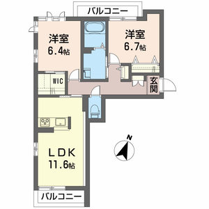 シャーメゾン　ヒルズ　Ⅲ棟 C0201号-2