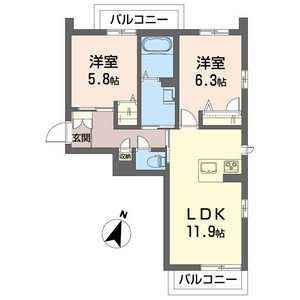 ベレオ庄町 201号室