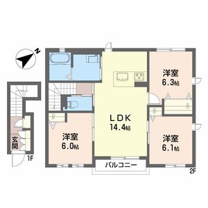 Ｋ・カーサクラール　Ａ棟 A0203号室