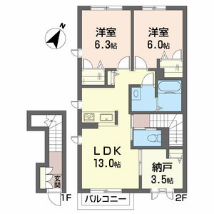 シャーメゾン阿南　三番館 205号室