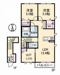 テラスコート船穂　Ｃ棟 C0207号室
