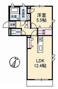 シャーメゾンタウン西阿知駅前　Ｂ棟 B0101号室