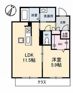 ソルブライト　Ａ棟 A0103号室