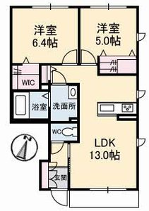 ＲＡＩＮＢＯＷ中島　Ｄ棟 D0111号室