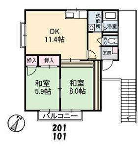 フローラル温品Ｄ棟 D0201号-2