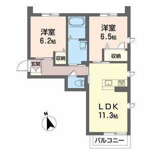 ベレオ西新浜　Ｂ棟 208号-16